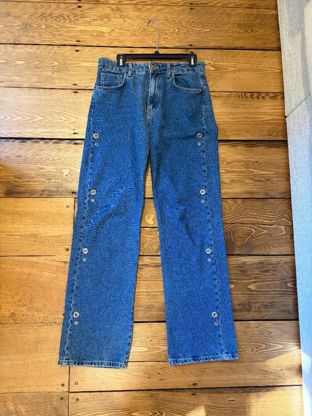 Zara Jeans With Silver Cutouts